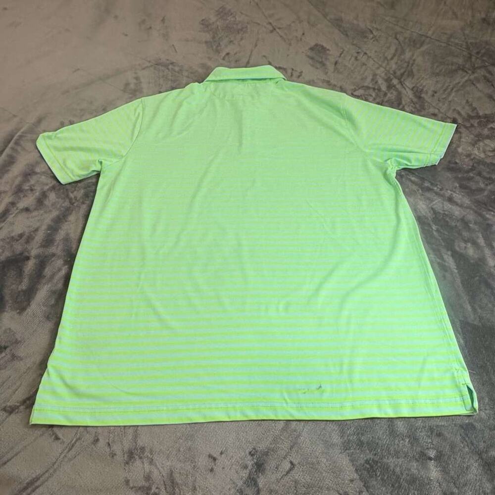 Chaps Golf Stay-Dry Polo Shirt Men Sz XL Green Striped Stretch Performance - Picture 3 of 16
